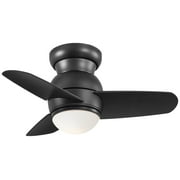 Ceiling Fan With Light Kit In Traditional Style 11 Inches Tall By 26 Inches Wide-Coal Finish-Coal Blade Color Minka Aire Fans F510l-Cl